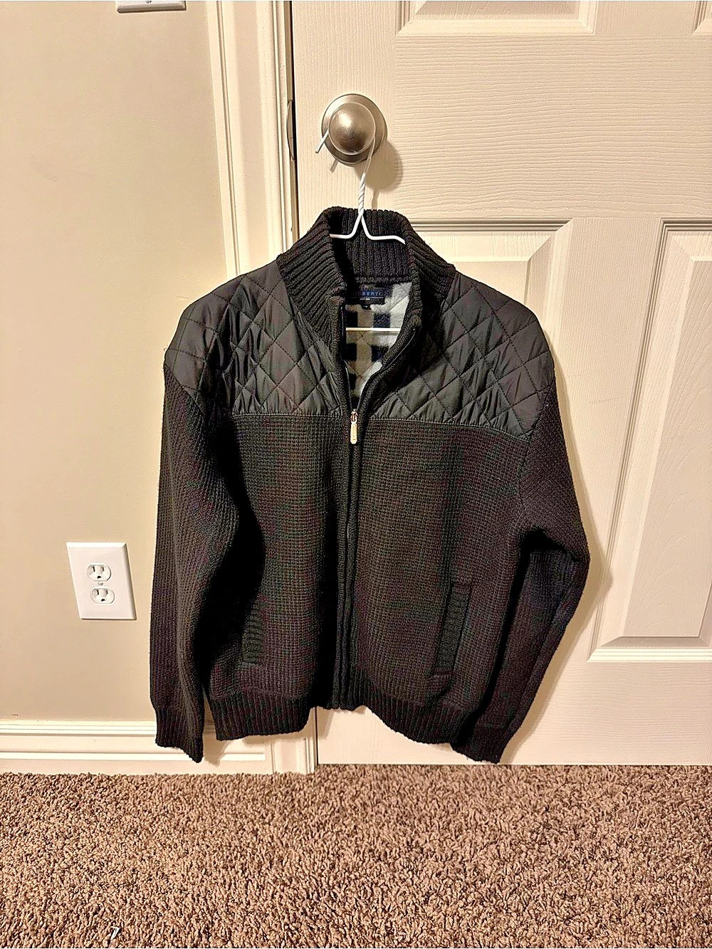 Gioberti Quilted Black Jacket Size 16 Like New